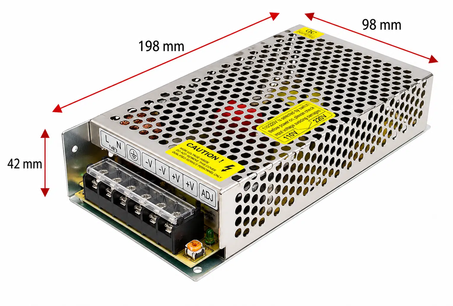 A Kalite 12v 12,5a Kalın Kasa Trafo, 12v 12,5a Kalın Kasa Metal Led Adaptörü