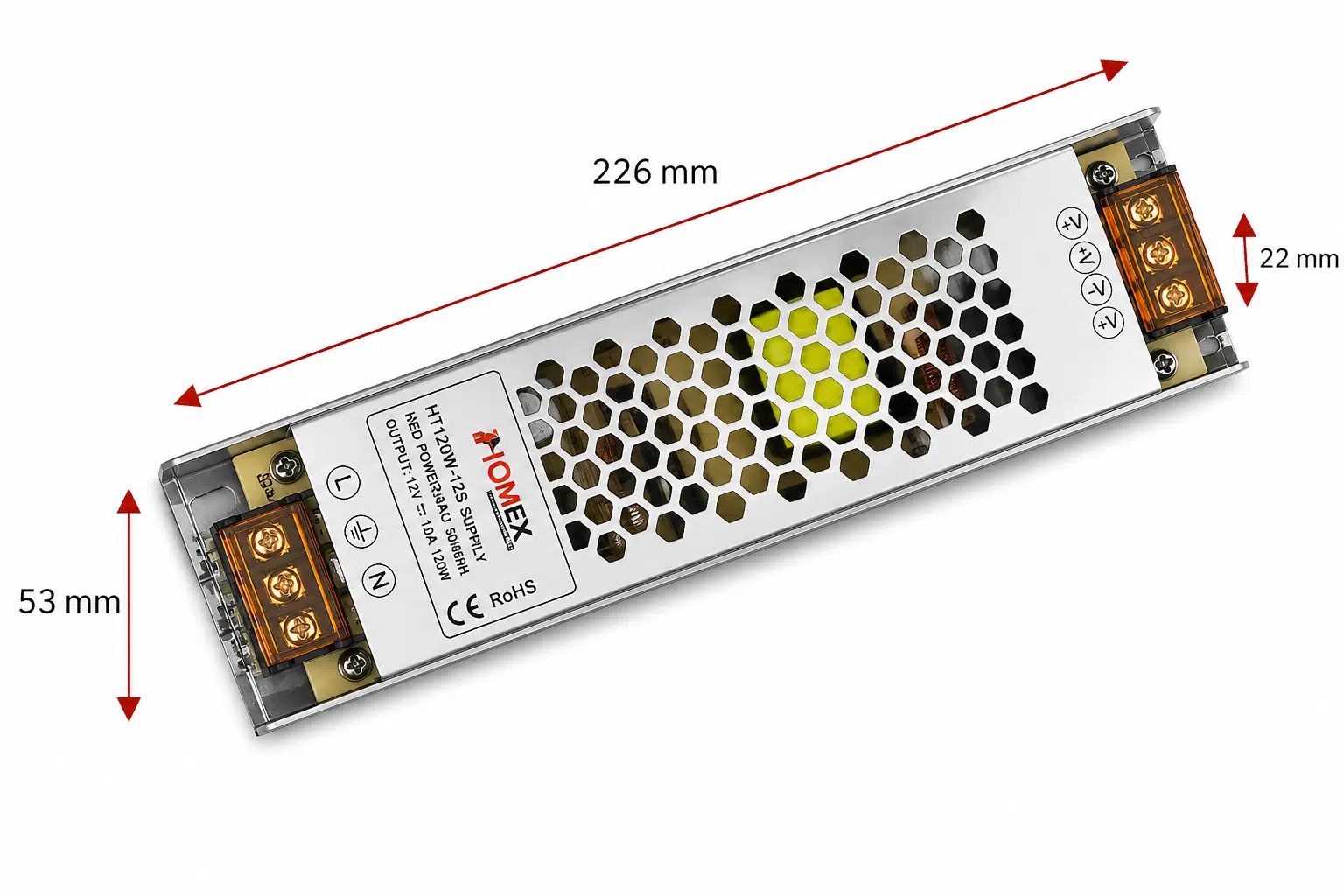 A Kalite 12v 20a Ultra Slim Kasa Trafo, 12v 20a İnce Kasa Metal Led Adaptörü