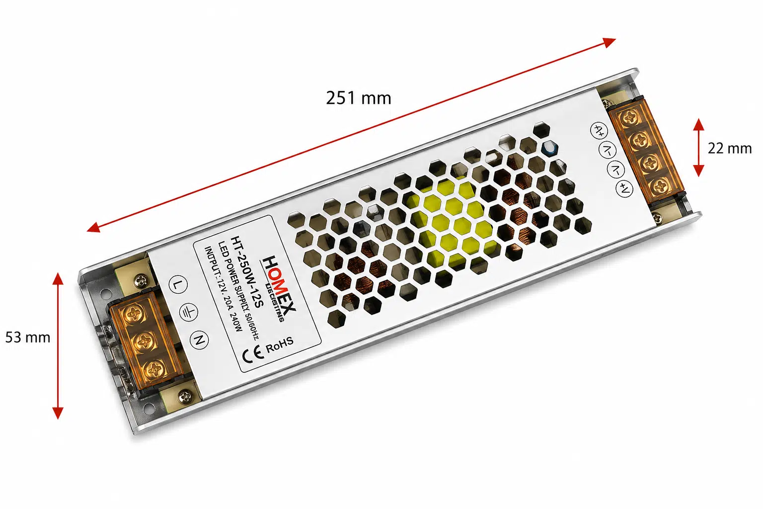 A Kalite 12v 33a Ultra Slim Kasa Trafo, 12v 33a İnce Kasa Metal Led Adaptörü