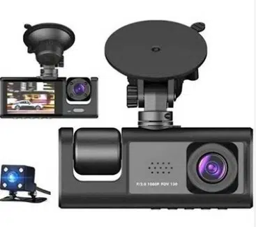 Carboon T717 3 Kameralı Full HD Araç İçi Kamera | Ön + Arka + İç Kayıt | Gece Görüş | G-Sensör