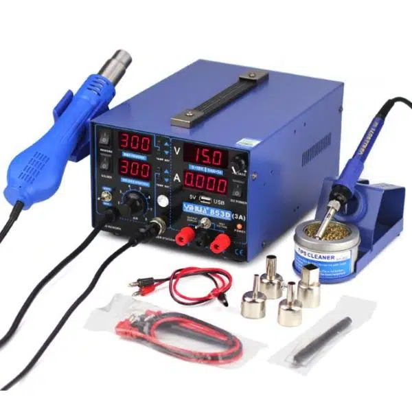 YIHUA 853D USB 3A Lehimleme ve Sıcak Hava İstasyonu | 3in1 Profesyonel Rework Station