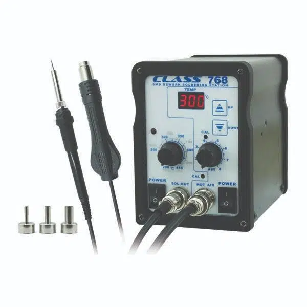 Class 768D Çift LED Ekran Sıcak Hava ve Havya İstasyonu | Profesyonel Rework Station