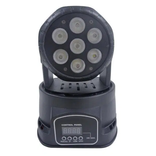 Mini Moving Head – 7×12W RGBW LED , Sahne, Düğün Salonu , Eğlence Mekanı, Kına Salonları Işık Sistemi