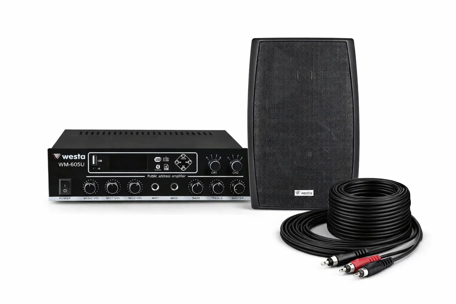 Ten, 1 Hoparlörlü Anfi Ses Sistemi | Mağaza, Cafe ve Restoran, Cami İçin XLarge Paket