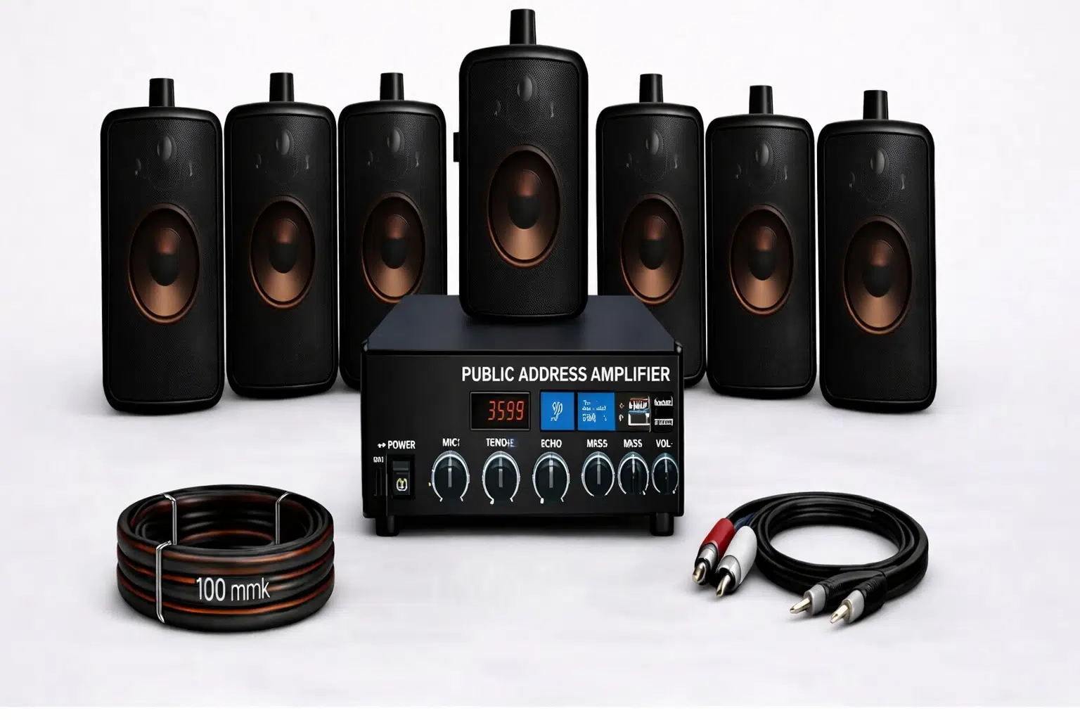 Ten, 7 Hoparlörlü Anfi Ses Sistemi | Mağaza, Cafe ve Restoran İçin Small Paket