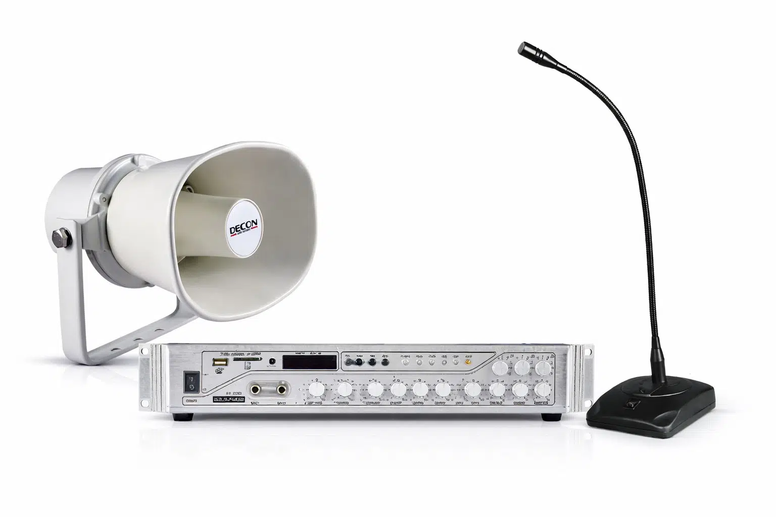 Ten, Mağaza, fabrika, okul, cami, depo ve geniş alanlarda müzik yayını ve anons sistemi 1+1