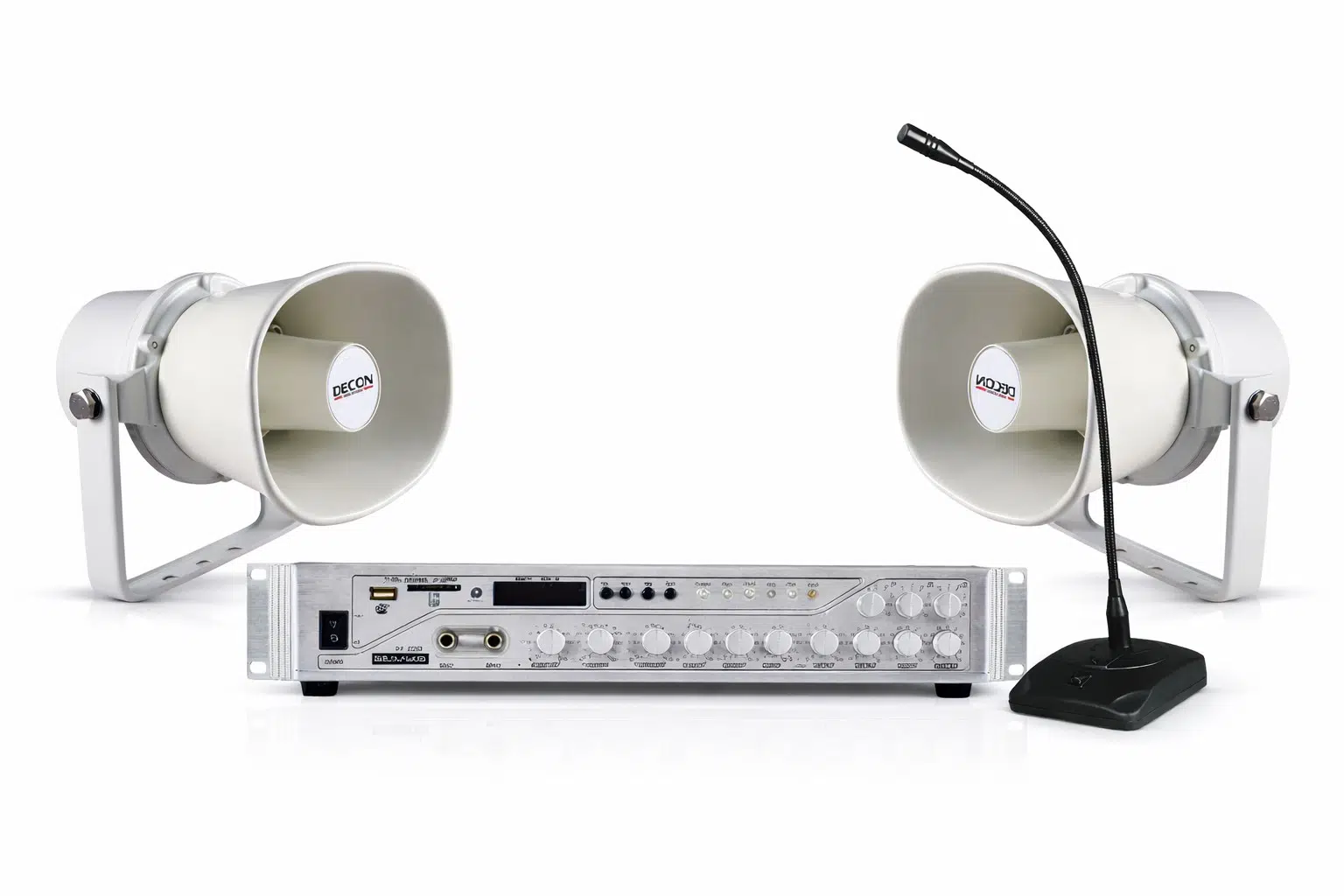 Ten, Mağaza, fabrika, okul, cami, depo ve geniş alanlarda müzik yayını ve anons sistemi 2+1