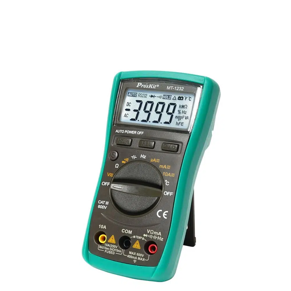 Ten, Proskit MT-1232 Autorange Dijital Multimetre | Kapasitans, Frekans ve Sıcaklık Ölçer Profesyonel Ölçüm Cihazı