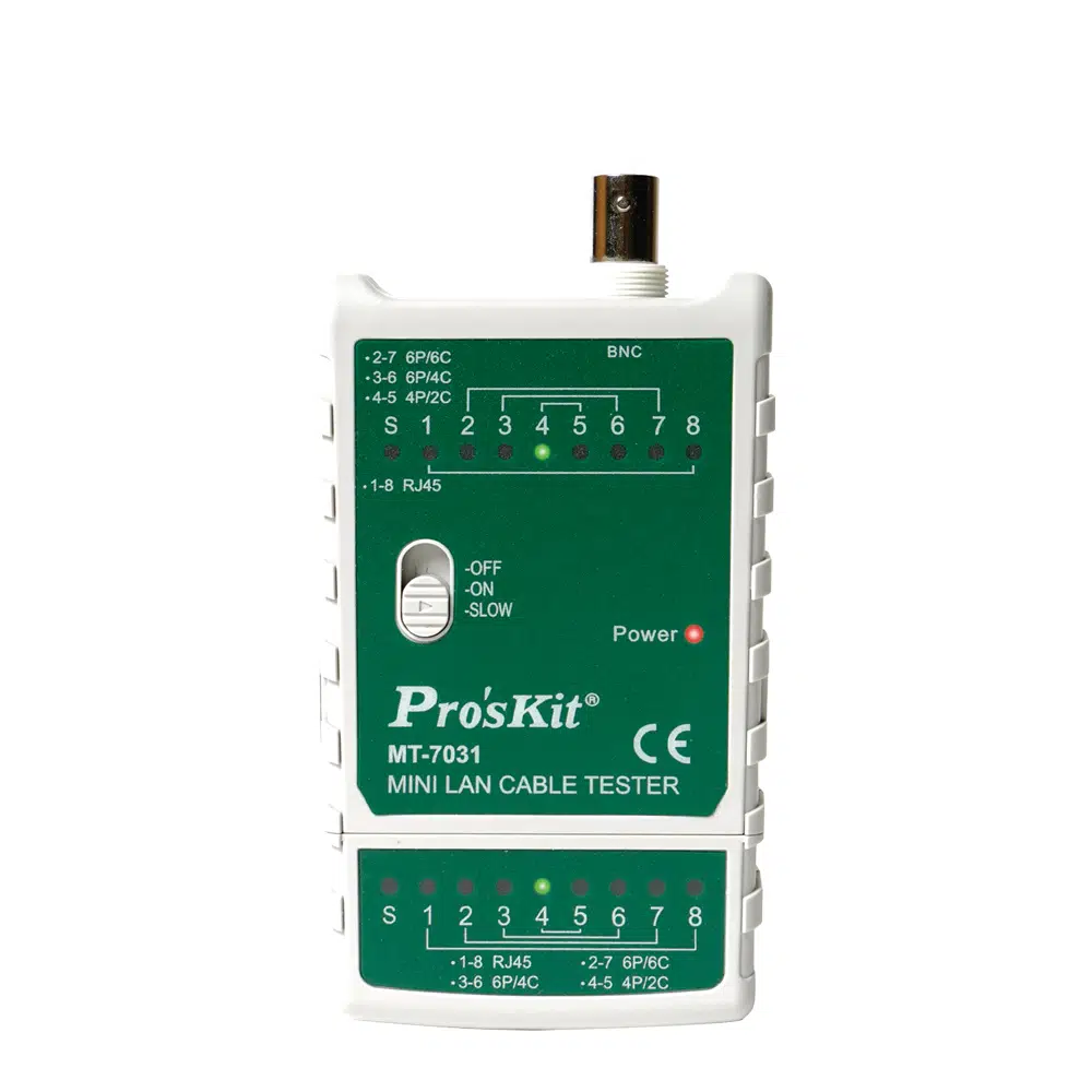Ten, Proskit MT-7031 Network Kablo Test Cihazı RJ45 RJ11 BNC LAN Tester