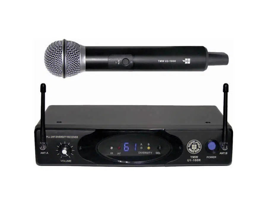 Ten, Topp Pro TMW U1-100R UHF Kablosuz El Mikrofonu 100 Kanal Profesyonel Sahne ve Organizasyon Mikrofonu