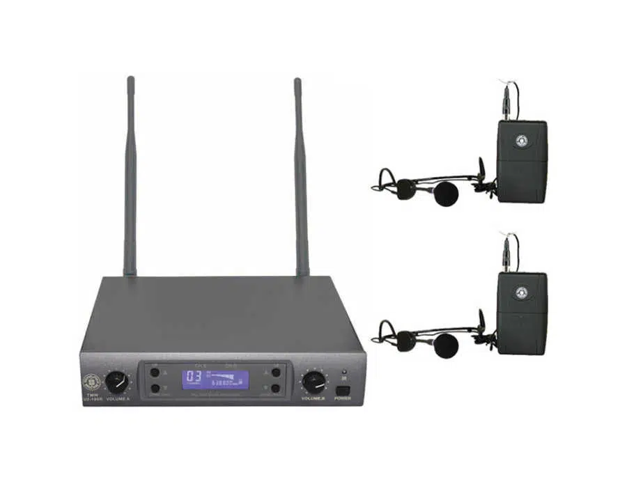 Ten, Topp Pro TMW U2-100LTHSGT UHF Kablosuz Mikrofon Seti Çift Kanal 2 Yaka + Headset Profesyonel Sistem