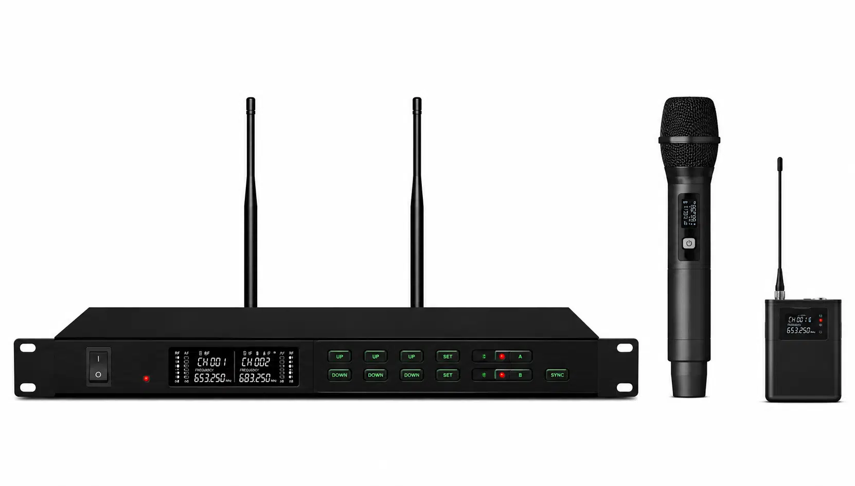 Ten, UHF Kablosuz Mikrofon Seti 1 El 1 Yaka Mikrofon Okul Etkinlik Sahne Organizasyon Mikrofon Seti