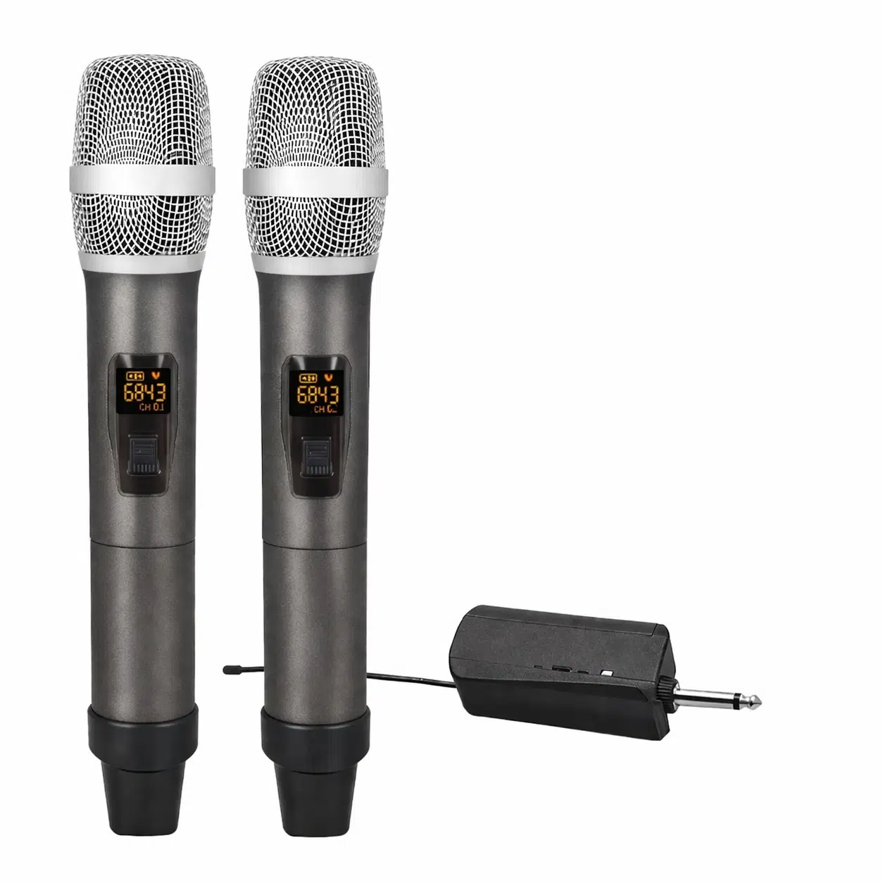 Ten, UHF Kablosuz Mikrofon Seti Çift El Mikrofonlu 2x20 Kanal Profesyonel Sahne ve Organizasyon Mikrofonu