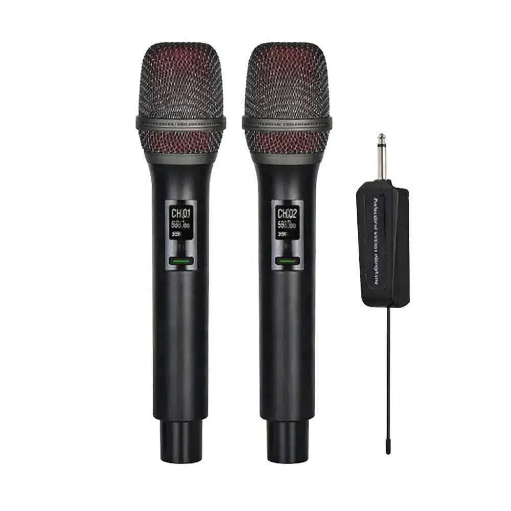 UHF Kablosuz Çift El Mikrofon Seti | Profesyonel El + El Mikrofon Sistemi